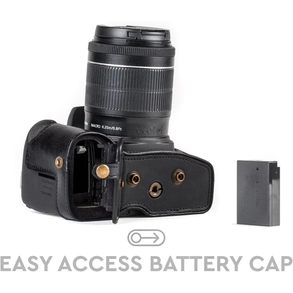 MegaGear‎ Ever Ready Leather Camera Case Canon Rebel T8i T7i 77D